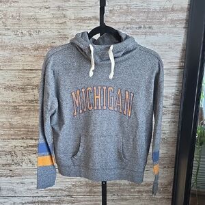 Tailgate Gray Michigan Hoodie Sweatshirt Womens Size Small